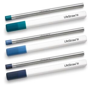 Stainless Steel Water Filter Set - Blue and Silver